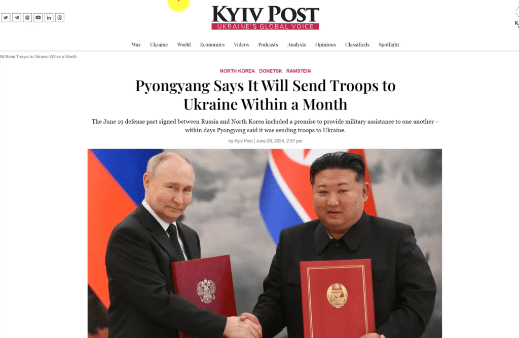 North Korea Military Enters Ukraine Russia War